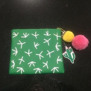 Studio DIY cactus clutch with pom flair keychain